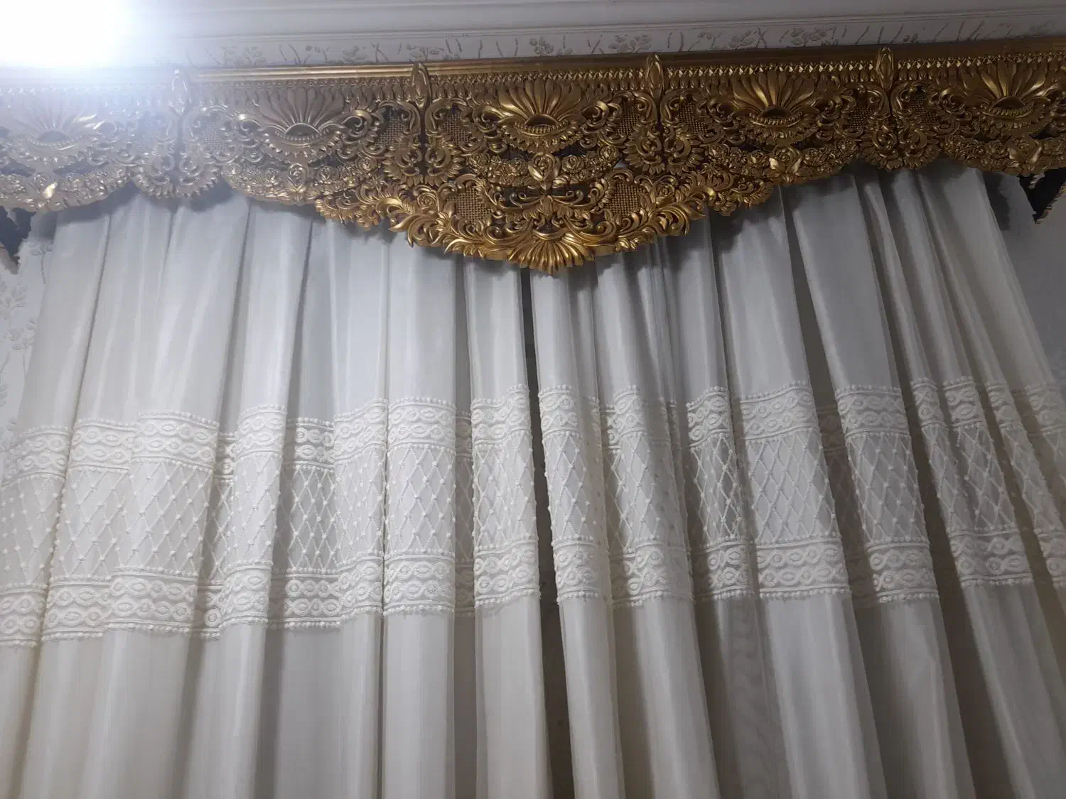 پرده دوماه خریدم پا رچش سفارشی|پرده، رانر، رومیزی|کارون, |دیوار