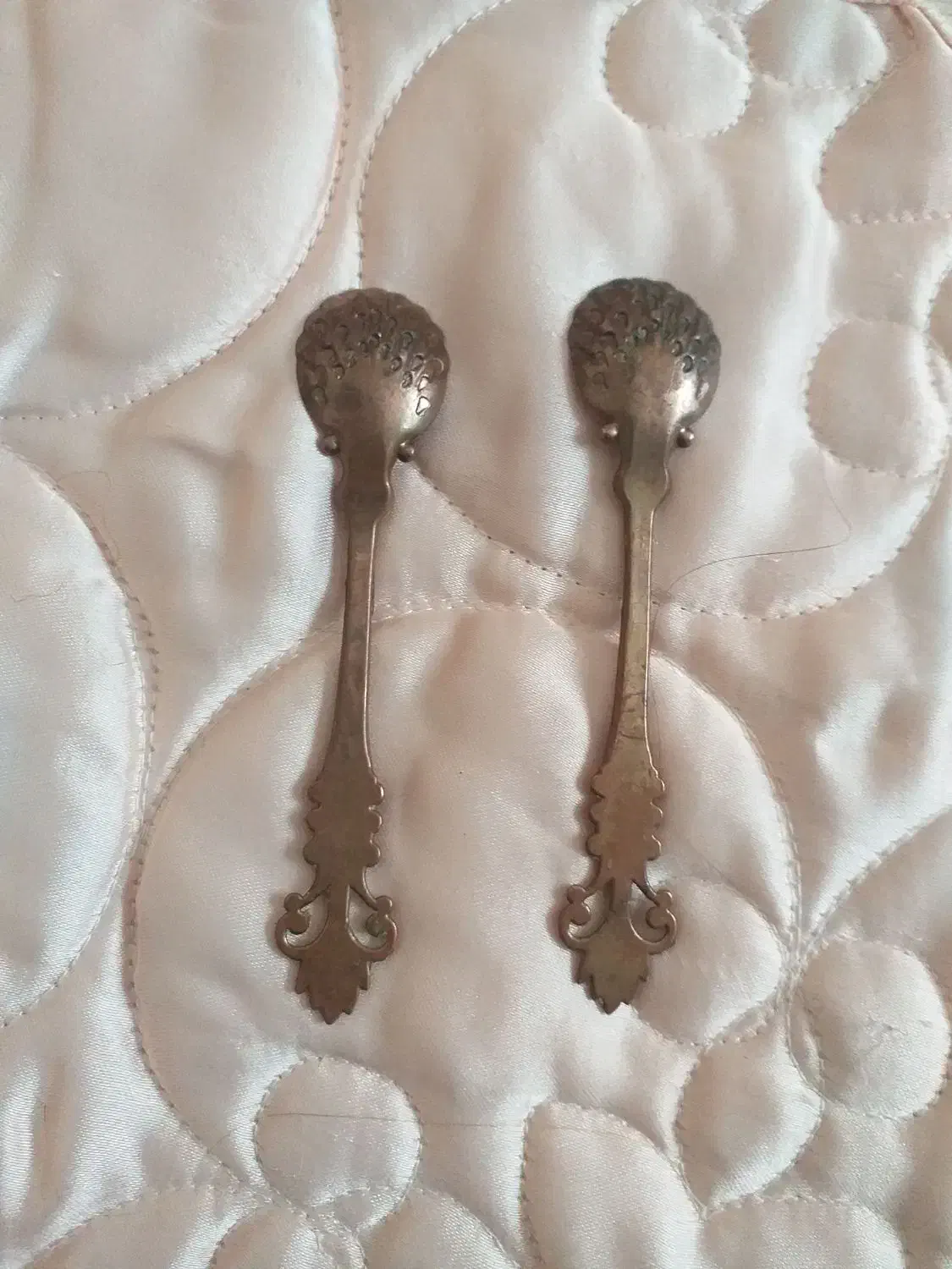 یک جفت قاشق مسی|کلکسیون اشیاء عتیقه|خمیر, |دیوار