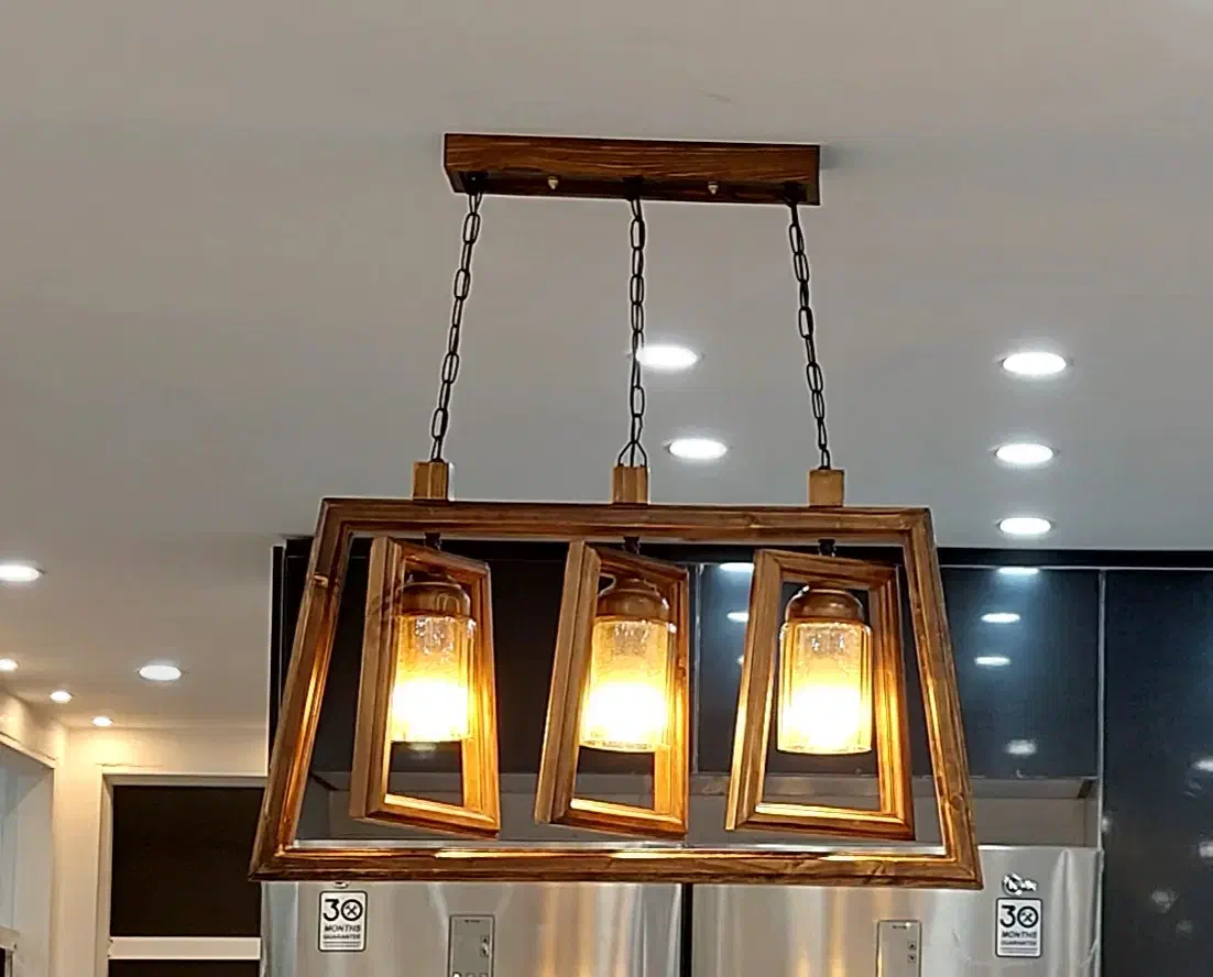 لوستر چوبی نو|لوستر و چراغ آویز|دزفول, |دیوار