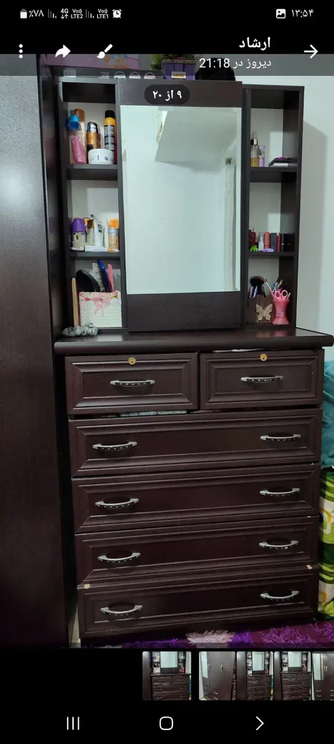 کمد دیواری جای لباس وسایل آرایشی|جاکفشی، کمد، دراور|قدس, شهر‌قدس|دیوار