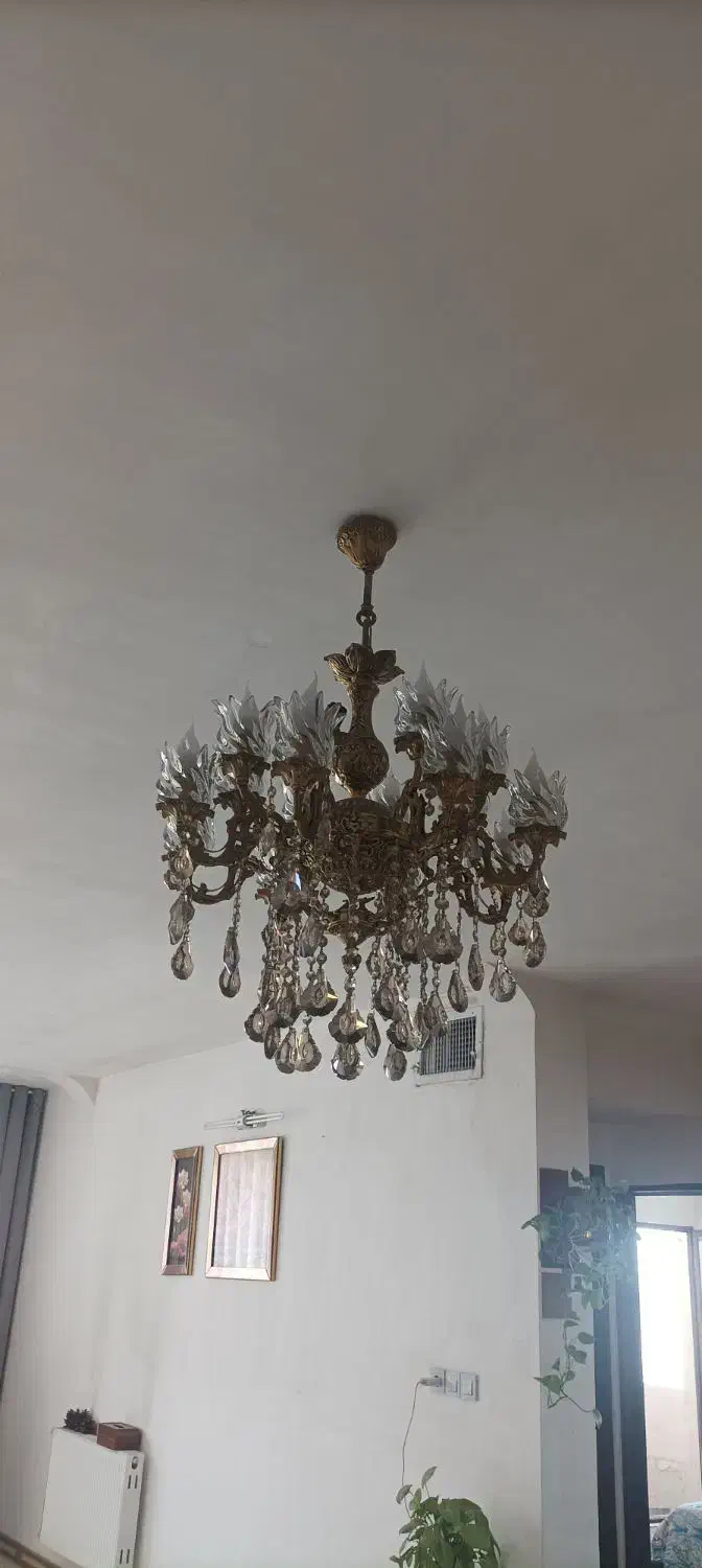 لوستر برنجی|لوستر و چراغ آویز|اسلام‌شهر, شهرک سالور|دیوار