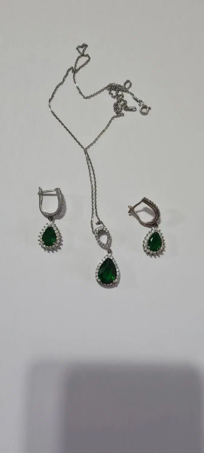 ست نقره گوشواره و گردنبند|جواهرات|سنندج, |دیوار