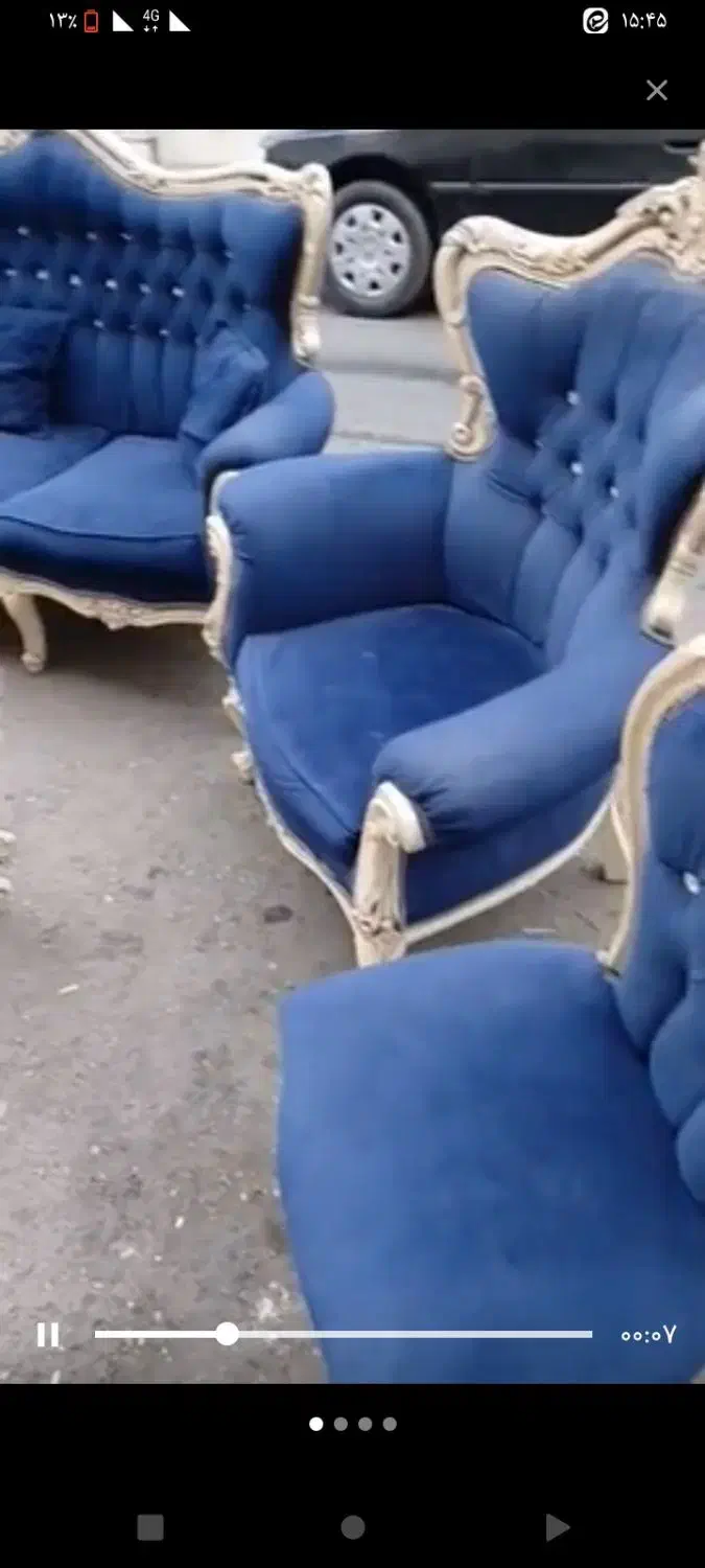 مبلمان هفت نفر سالم رنگ زیبا|مبلمان خانگی و میز عسلی|شاهرود, |دیوار