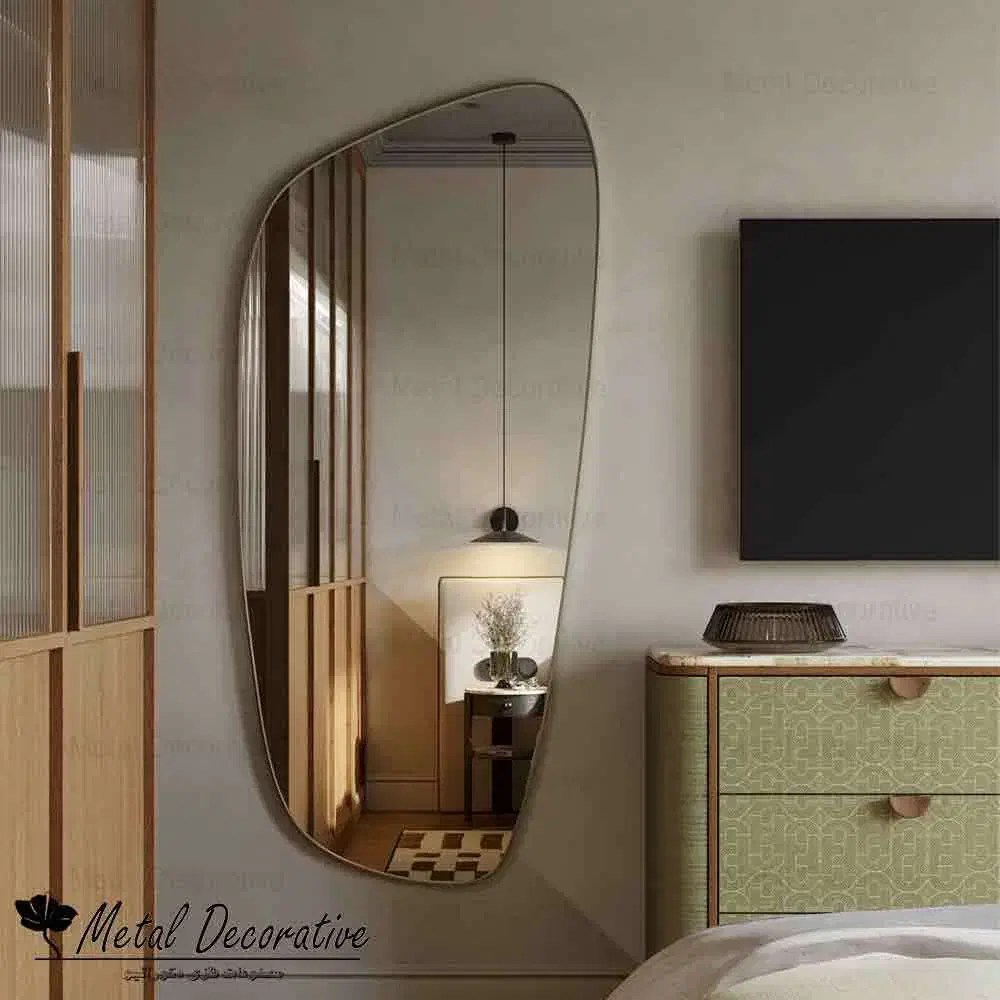 آینه دیواری دفرمه با فریم فلزی|آینه|چهاردانگه (تهران), |دیوار