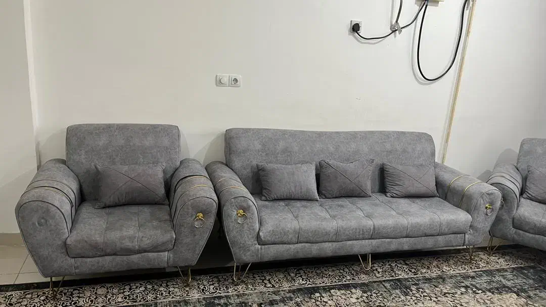 مبلمان ۷ نفره پایه فلزی|مبلمان خانگی و میز عسلی|دزفول, |دیوار