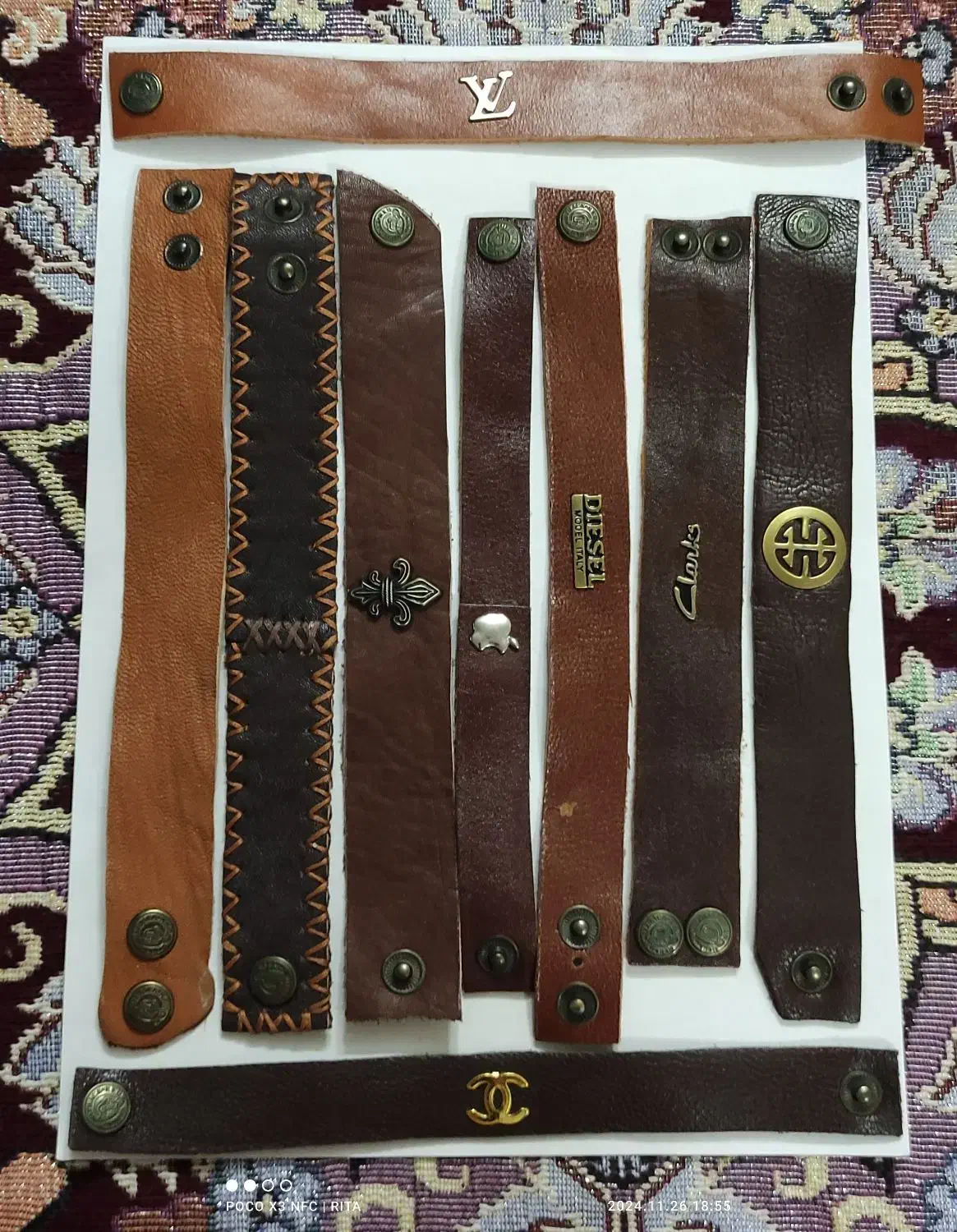 دستبند چرم طبیعی .|زیورآلات و اکسسوری|اصفهان, رکن الدوله غربی|دیوار