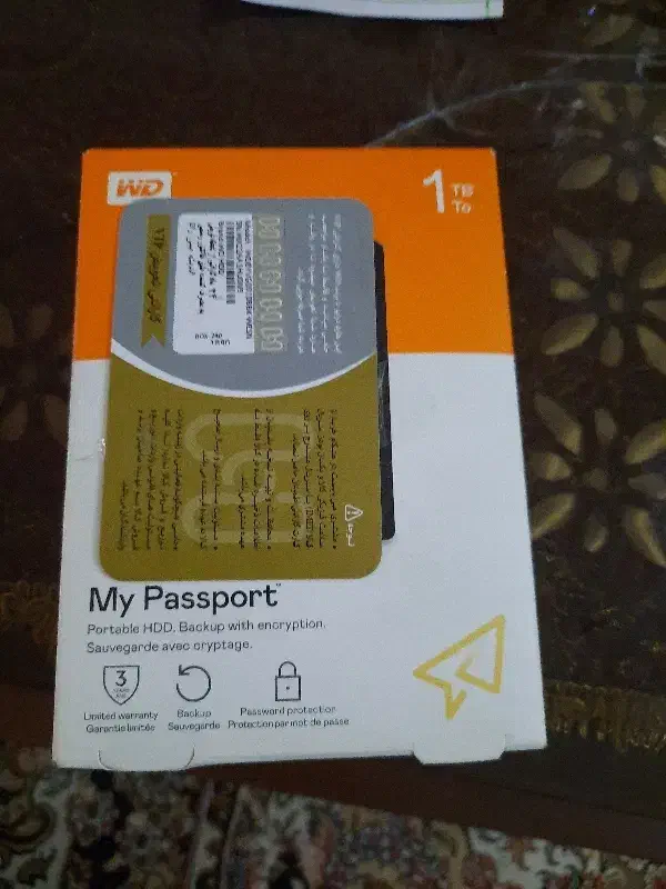 هارد اکسترنال یک ترابایت وسترن دیجیتال مای پاسپورت|قطعات و لوازم جانبی رایانه|تهران, باشگاه نفت|دیوار