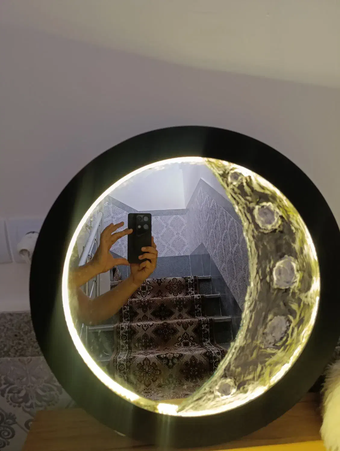 عکس آینه دکورلتیو ماه|آینه|آذرشهر, |دیوار