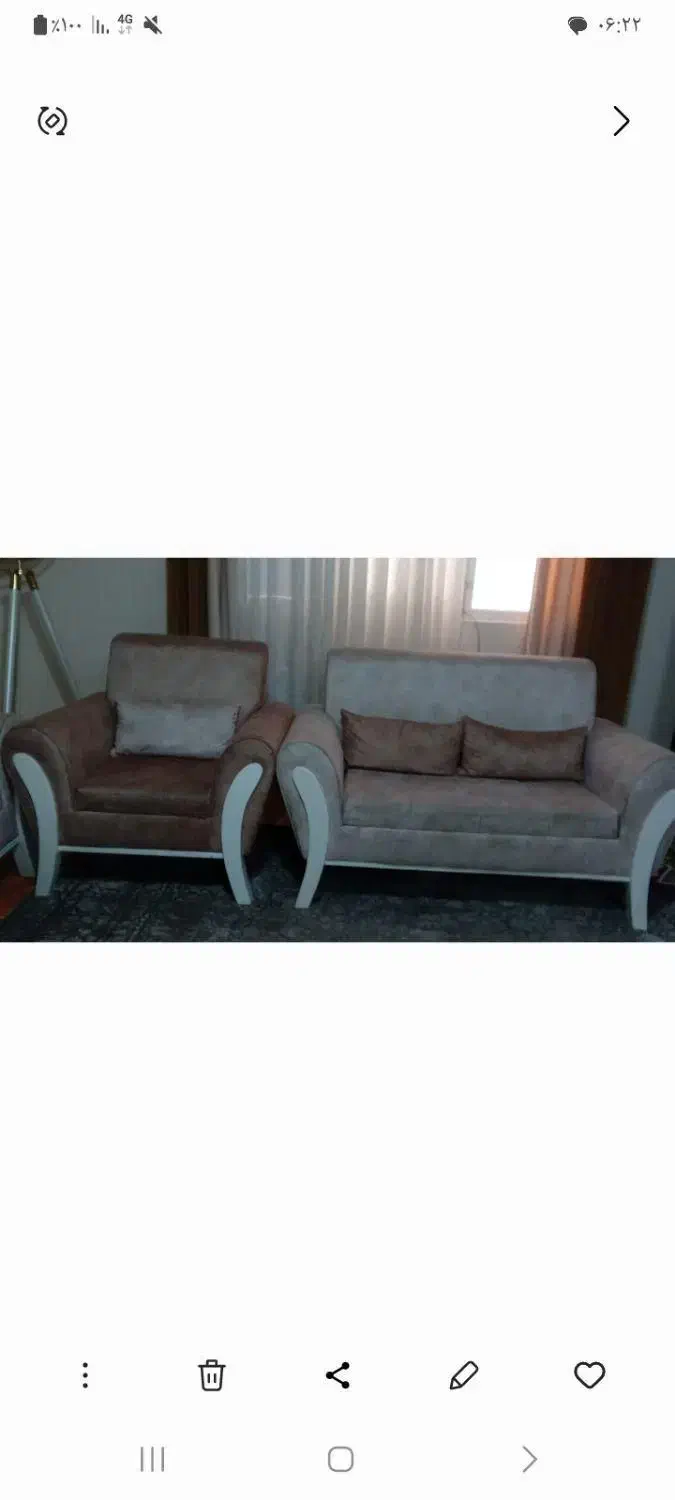 مبل هفت نفره راحتی|مبلمان خانگی و میز عسلی|پرند, فاز ۴|دیوار