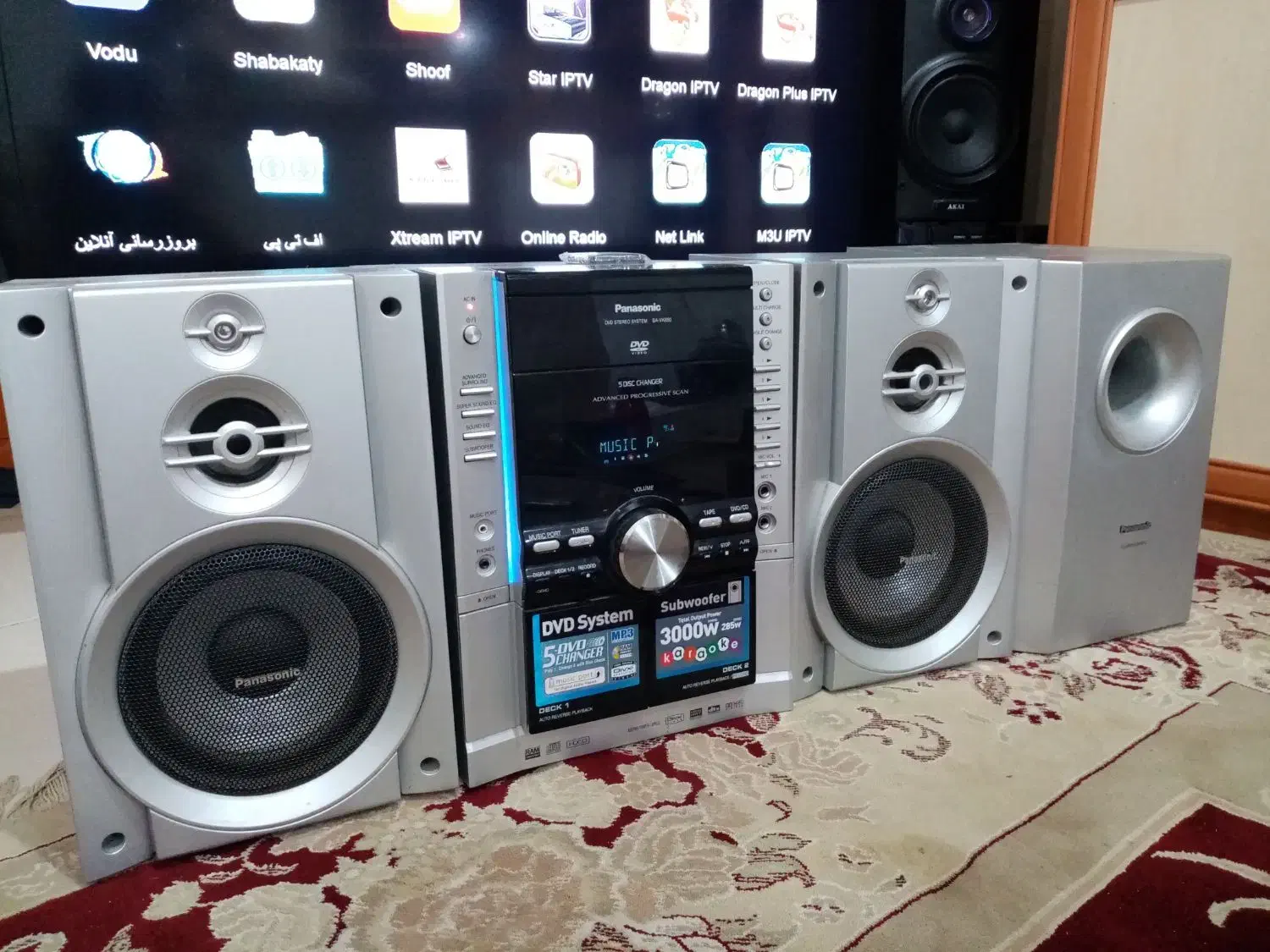 رادیو ظبط پاناسونیک 3000 وات|سیستم صوتی خانگی|بجنورد, |دیوار