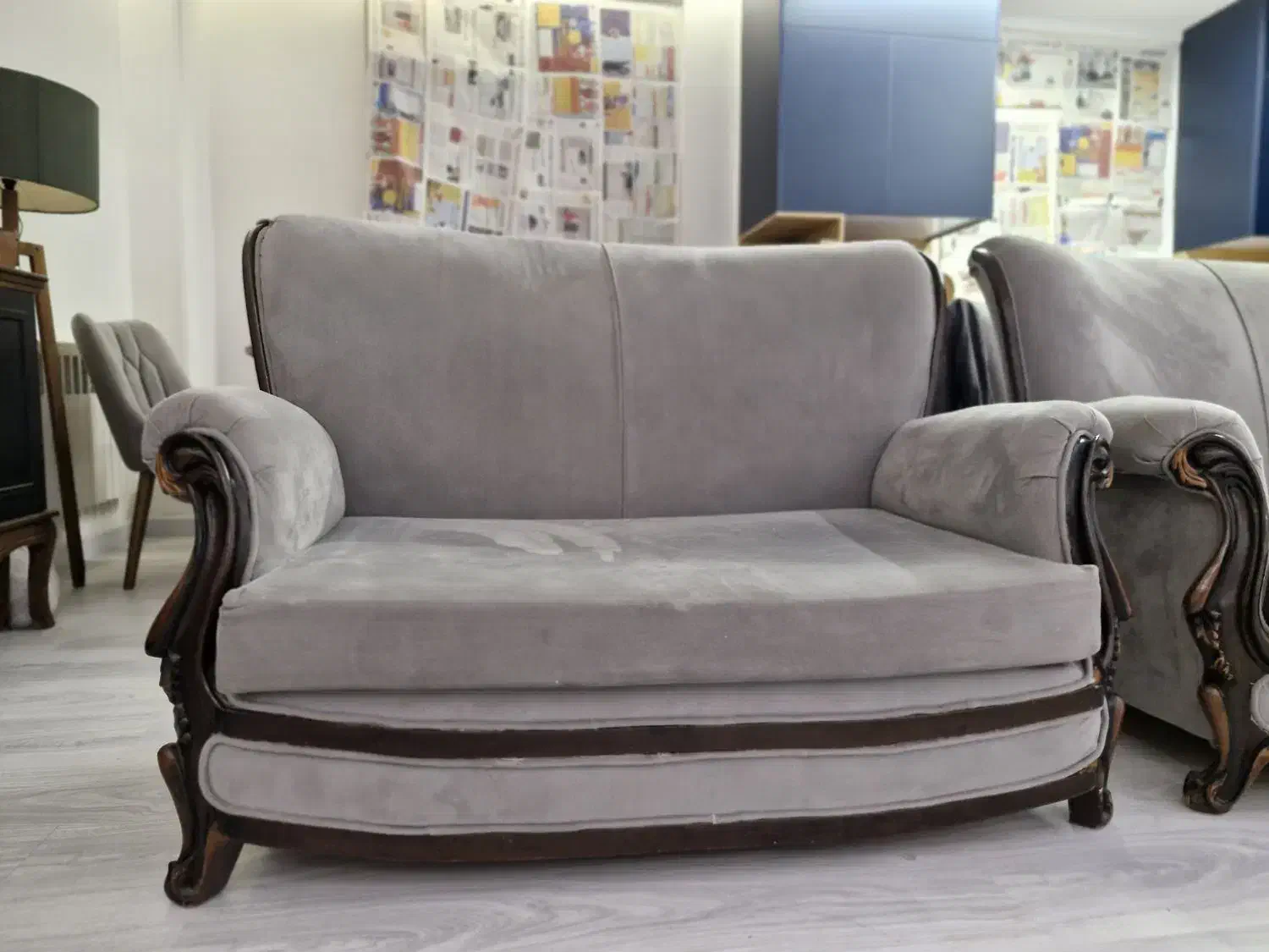 مبل هفت نفره در حد نو|مبلمان خانگی و میز عسلی|تهران, چوب تراش|دیوار