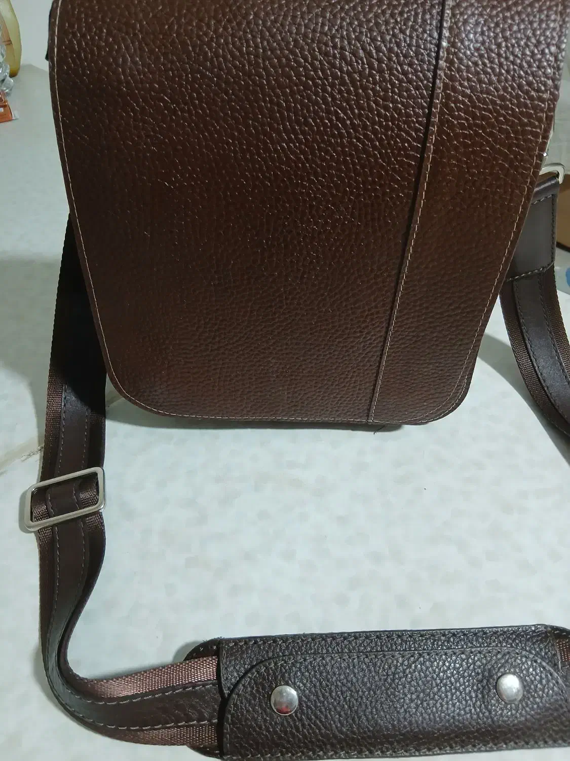 کیف چرم  طبیعی  رو دوشی نو|کیف، کفش، کمربند|پرند, فاز ۶|دیوار