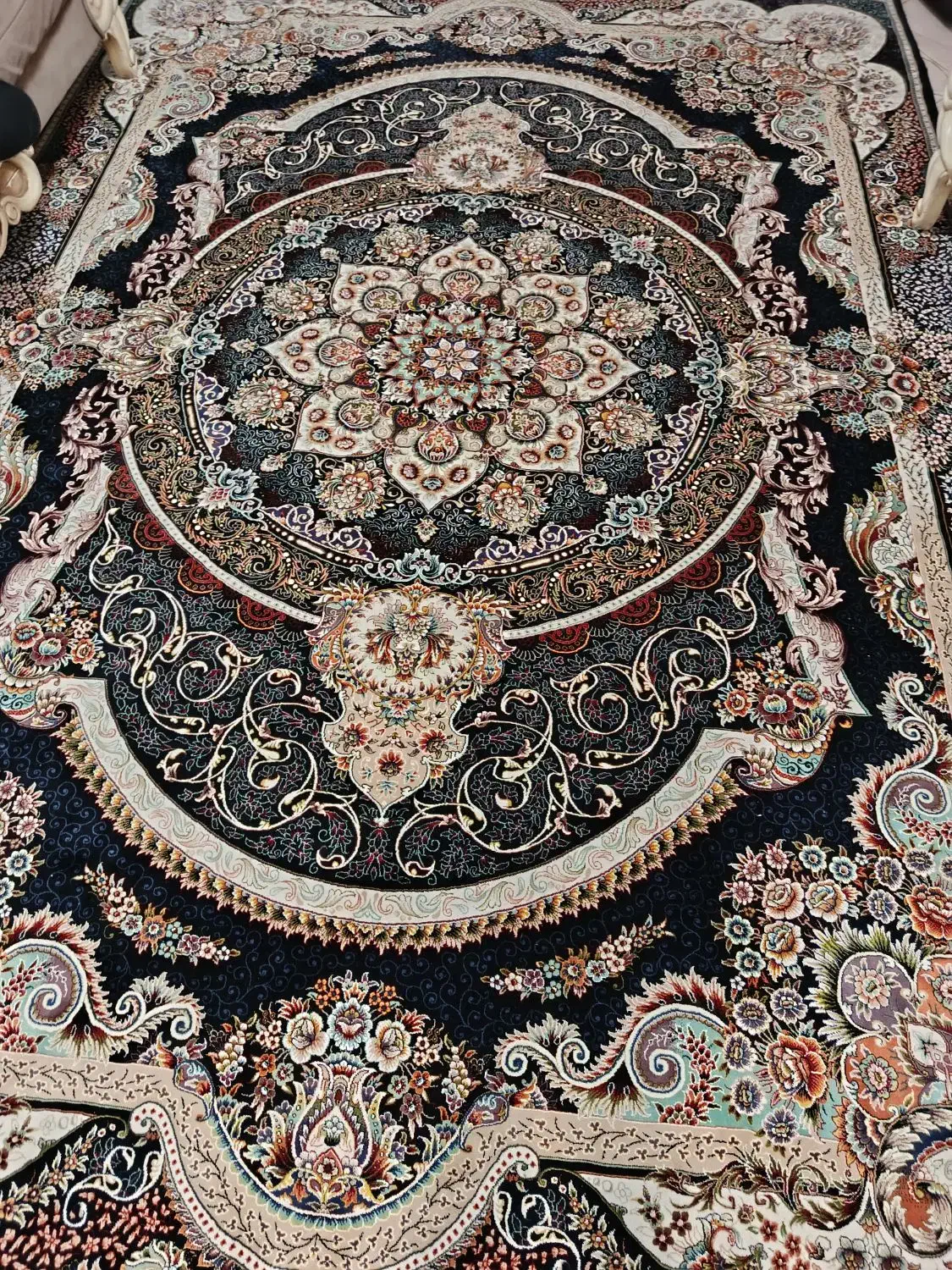 جفت فرش 9 متری سرمه ای دستباف گونه|فرش|تهران, نارمک جنوبی|دیوار