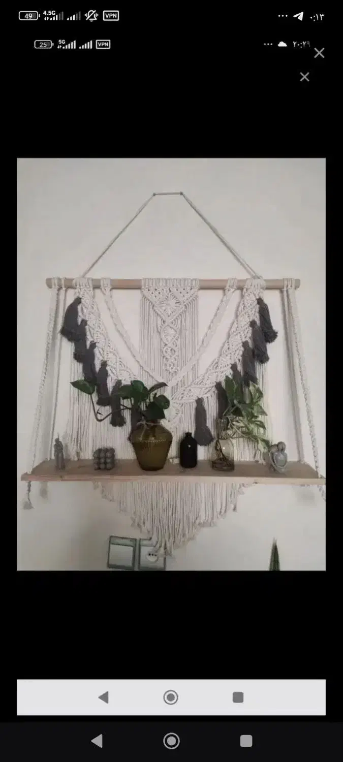 شلف مکرومه در حد نو|کتابخانه، شلف، قفسه‌های دیواری|تهران, امام زاده عبدالله|دیوار