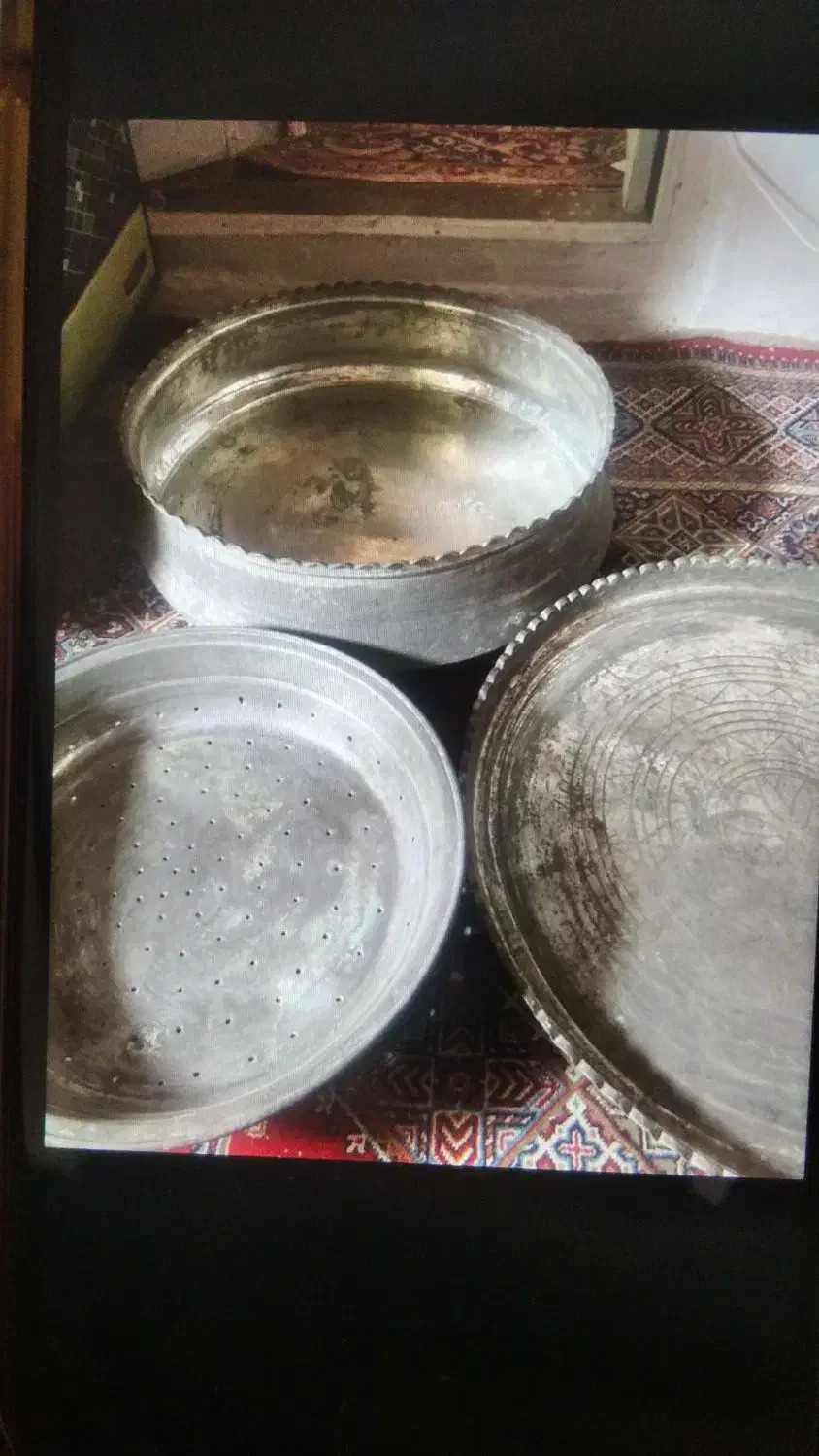 لوازم مرسی قدیمی زیبا در حدنو ( مجیمه لگن آبکش)|کلکسیون اشیاء عتیقه|شیرگاه, |دیوار