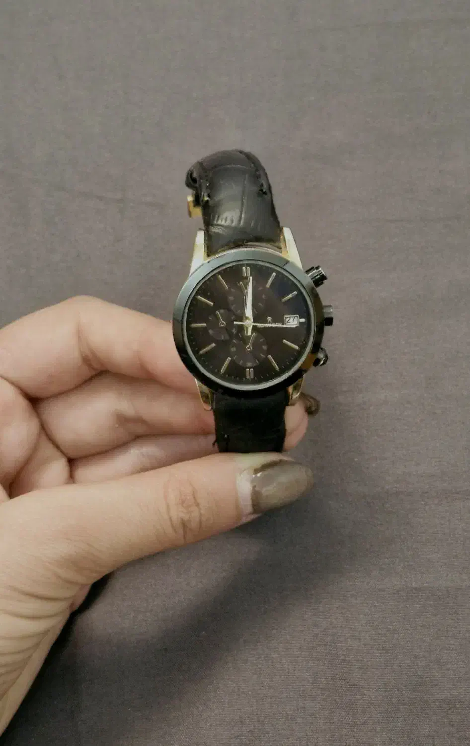 ساعت رومانسون مشکی تقویم دار زنانه|ساعت|کرمان, |دیوار