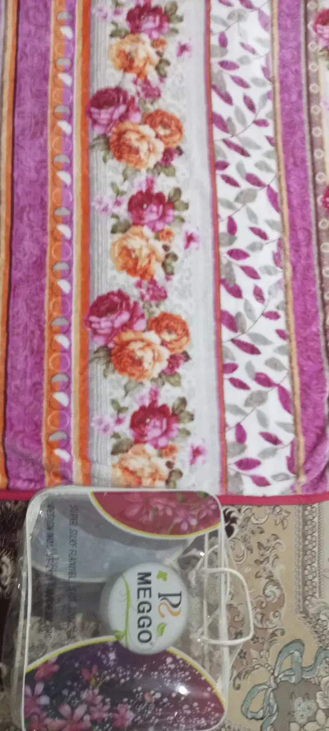 پتو مخمل گلبافت مارک MEGGO PS دونفره سایز 220در240|رختخواب، بالش، پتو|گنبد کاووس, |دیوار