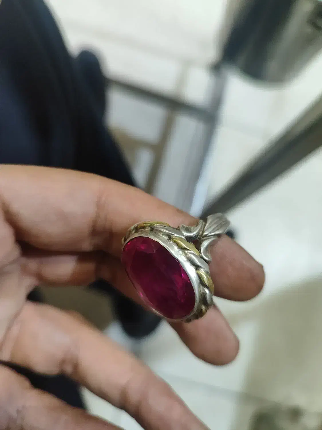 انگشتر توپاز صورتی|جواهرات|اهر, |دیوار