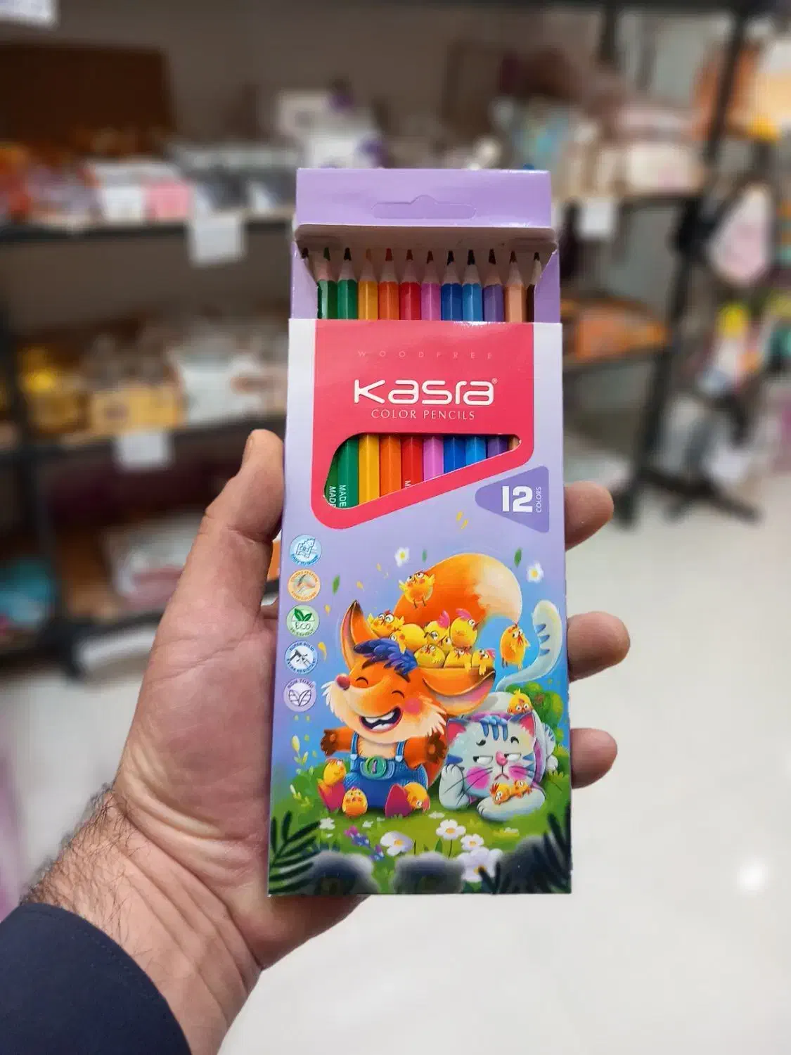 مداد رنگی ۱۲ رنگ مارک کسری|لوازم التحریر|مشهد, عیدگاه|دیوار