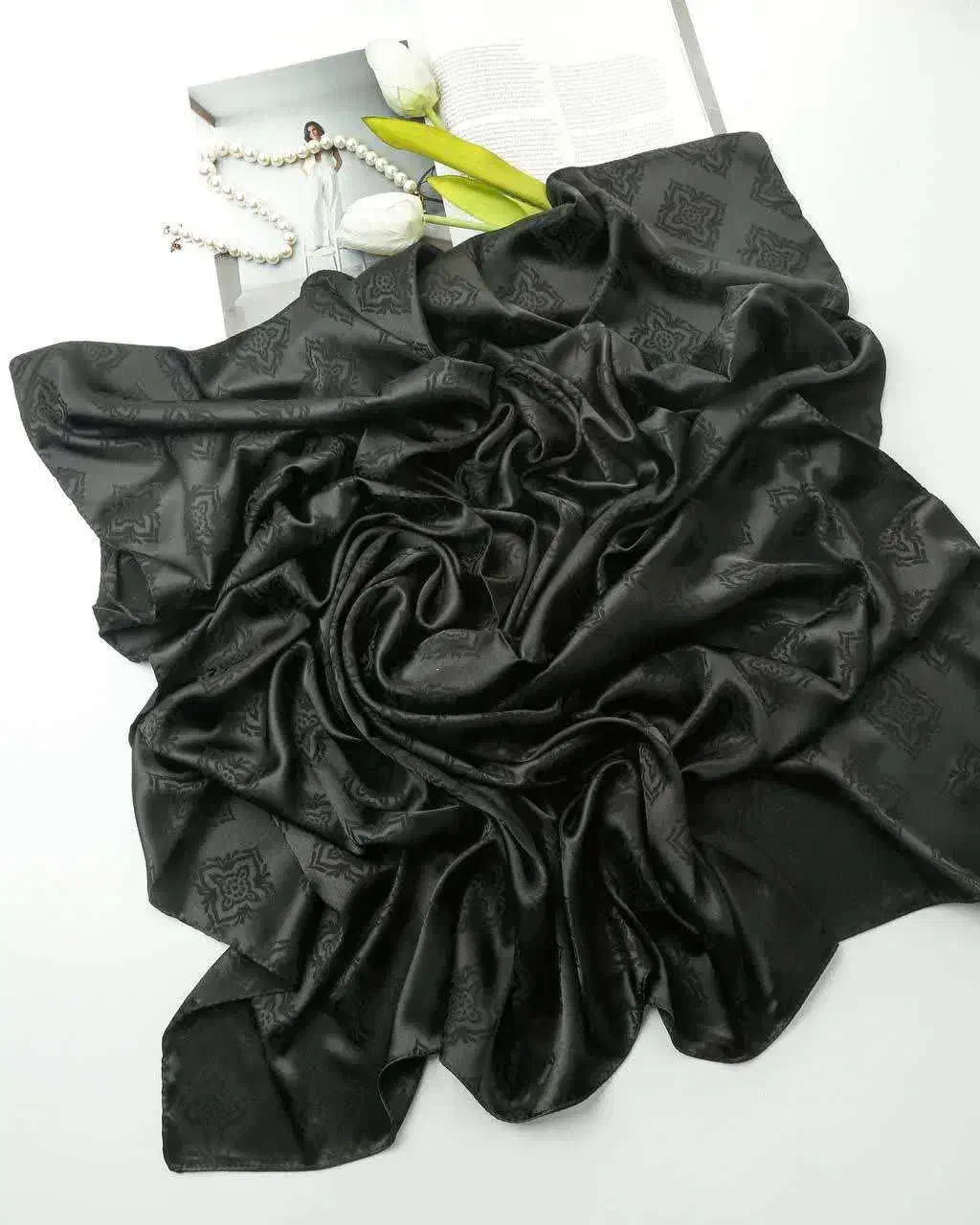 روسری ابریشم سیلک ژاکارد در4 رنگ|لباس|گراش, |دیوار