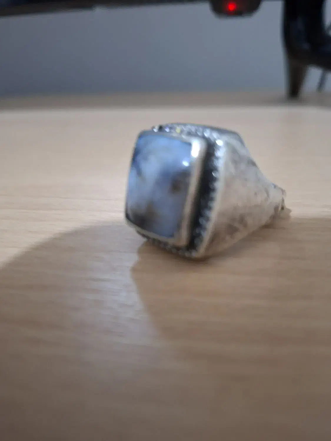 انگشترنقره با سنگ شجر بسیارزیبا|جواهرات|رشت, گیل|دیوار