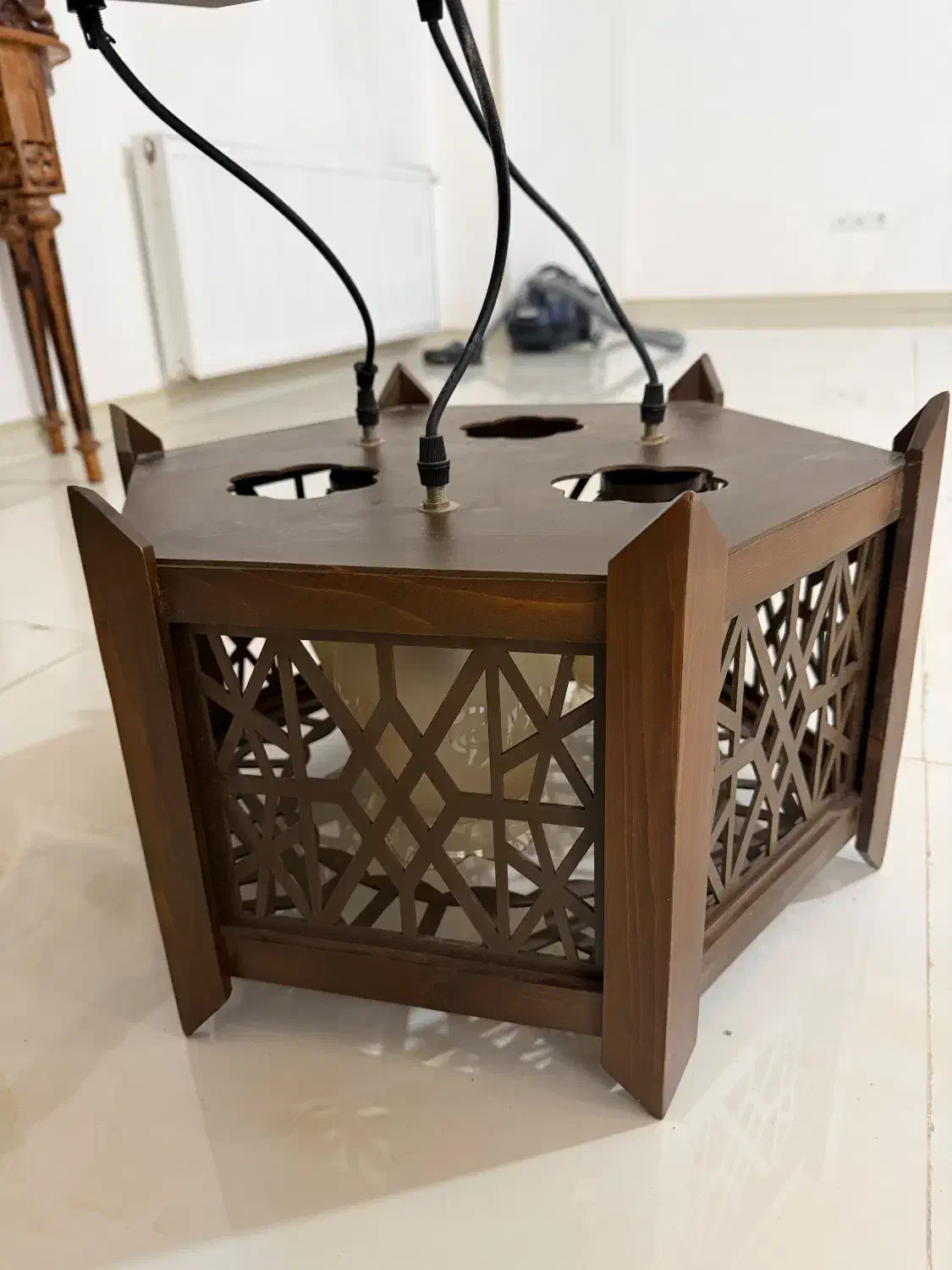 لوستر چوبی شیک|لوستر و چراغ آویز|گرگان, |دیوار