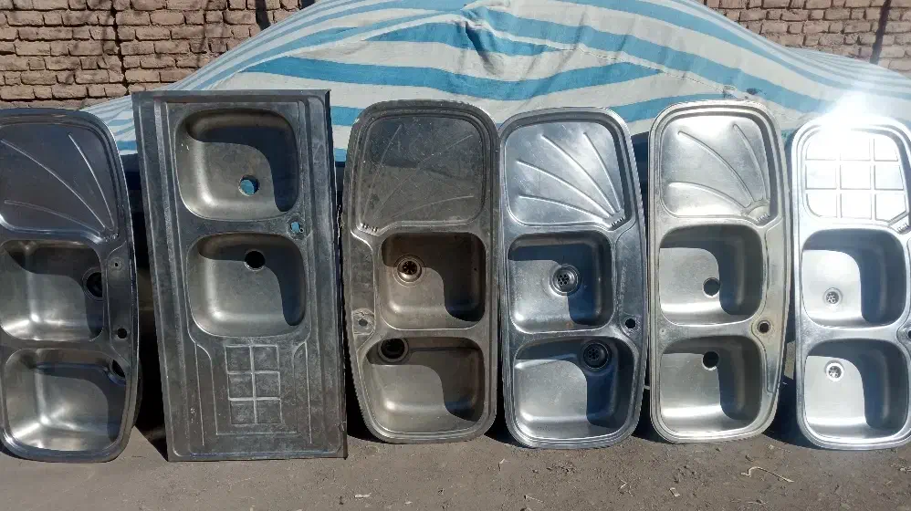 فروش انواع سینک دو قولو توکار وروکاردسته دوم تمیز|مصالح و تجهیزات ساختمان|نیشابور, فردوسی جنوبی|دیوار