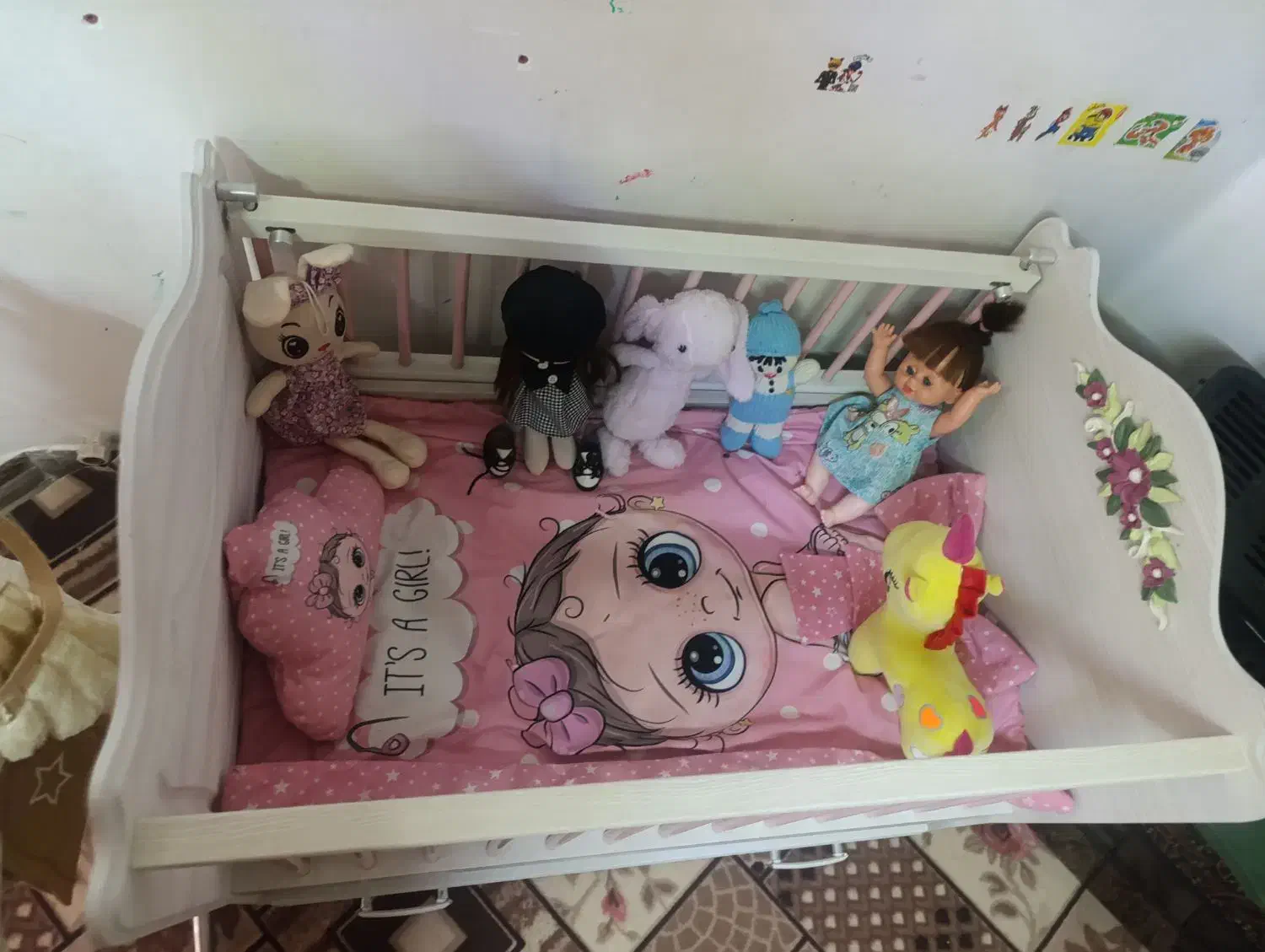 تخت کودک کنار مادر نونو|تخت و صندلی بچه|تبریز, |دیوار