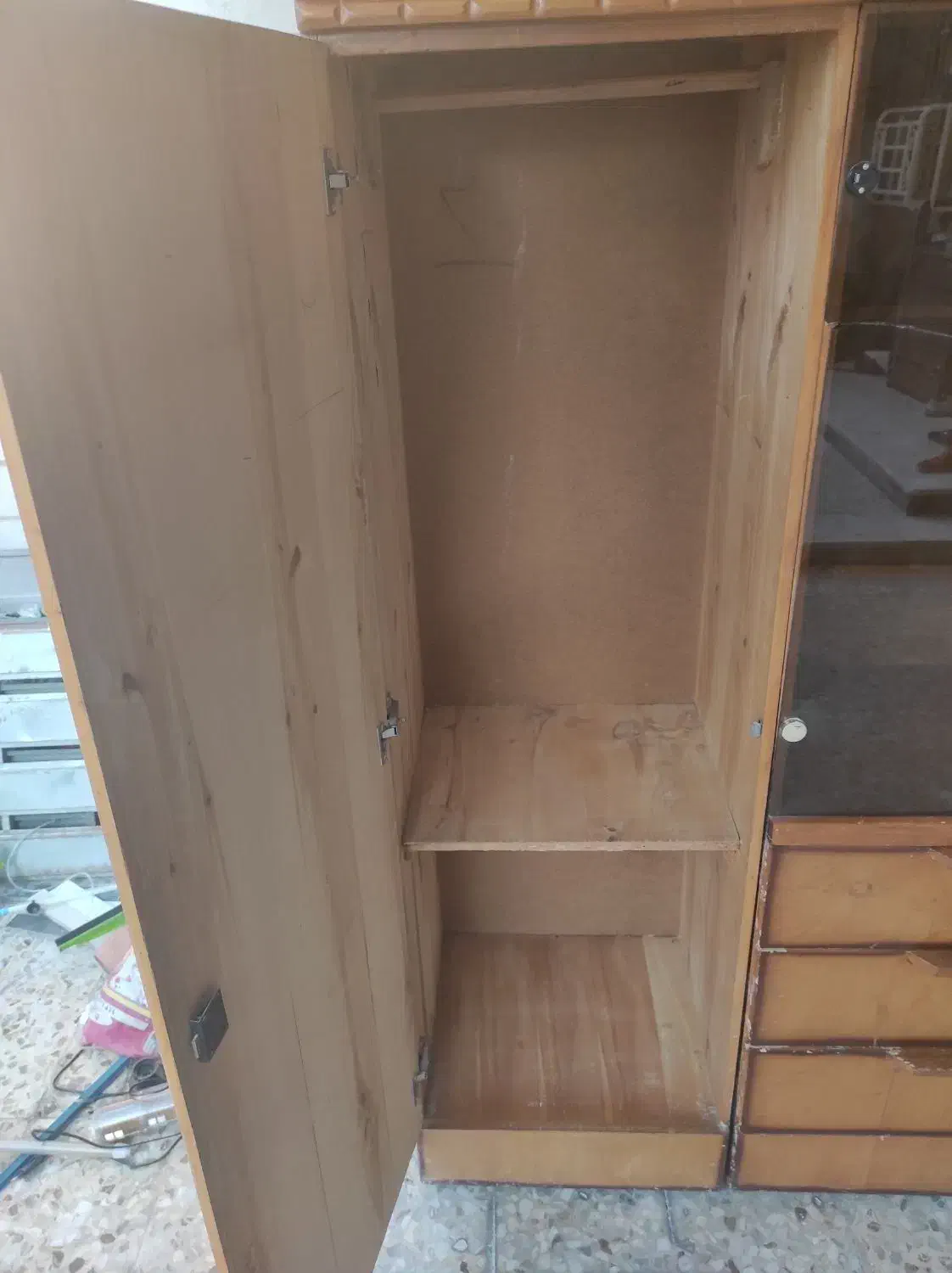 کمد سه تیکه چوب گردو فوق محکم|جاکفشی، کمد، دراور|ایذه, |دیوار