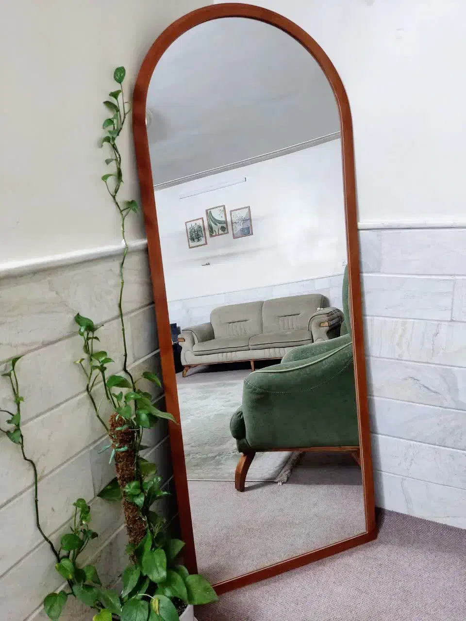 آینه چوبی|آینه|قم, شاه سید علی|دیوار