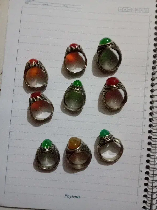 فروش ۹عددانگشتر نقره|کلکسیون اشیاء عتیقه|نکا, |دیوار