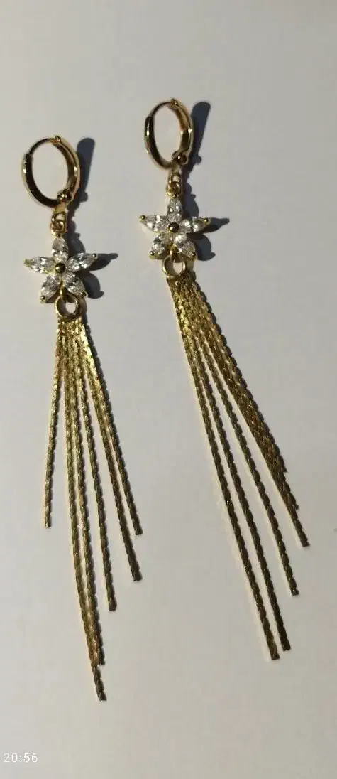 گوشواره آویزطرح نگین|جواهرات|آبادان, |دیوار