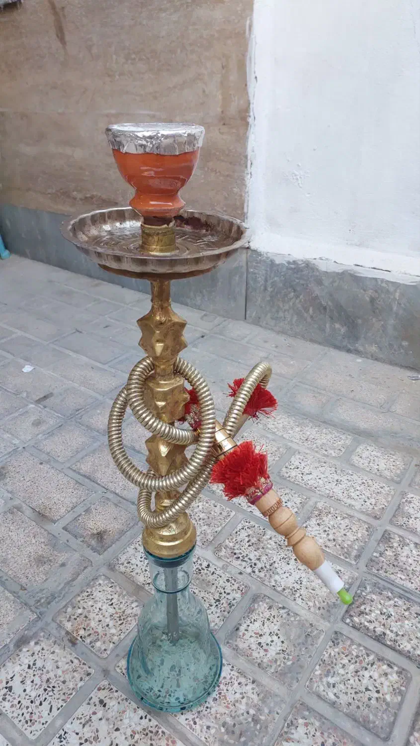 قلیان قلیون برنجی اصلی تو پر|کلکسیون و سرگرمی|قدس, شهر‌قدس|دیوار