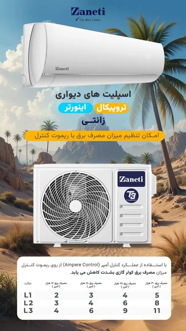 نمایندگی فروش کولرگازی زانتی ایوولی دراستان قم|کولر گازی و فن‌کوئل|قم, زنبیل آباد|دیوار