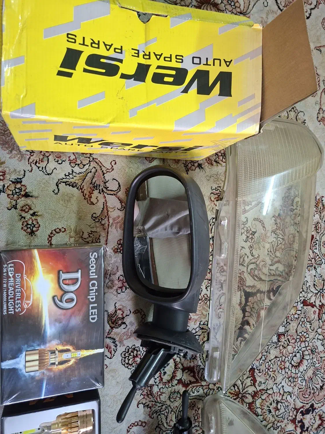 آینه بغل دستی و برقی طلق چراغ جلو هدلایت تندر L90|قطعات یدکی و لوازم جانبی|تهران, خانی آباد نو شمالی|دیوار