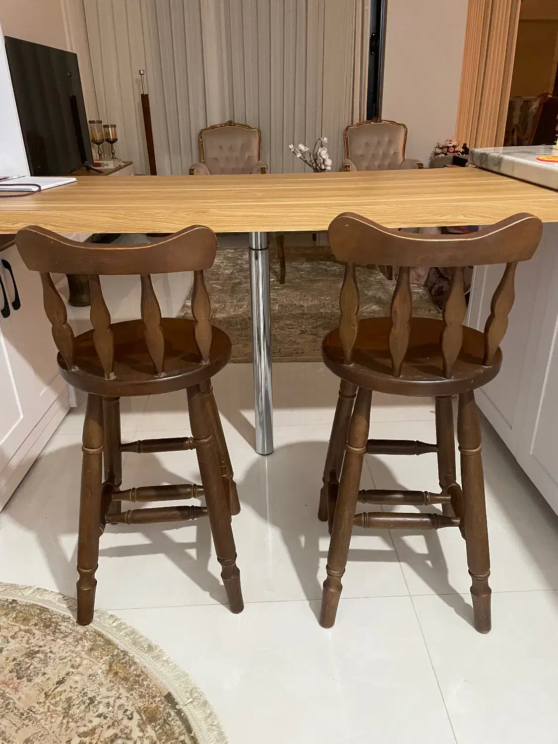 صندلی اپنی چوب راش گرجستان|صندلی و نیمکت|تنکابن, |دیوار