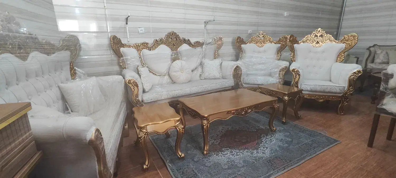 مبل کلاسیک استیل 7 نفره شرکتی|مبلمان خانگی و میز عسلی|میانه, |دیوار