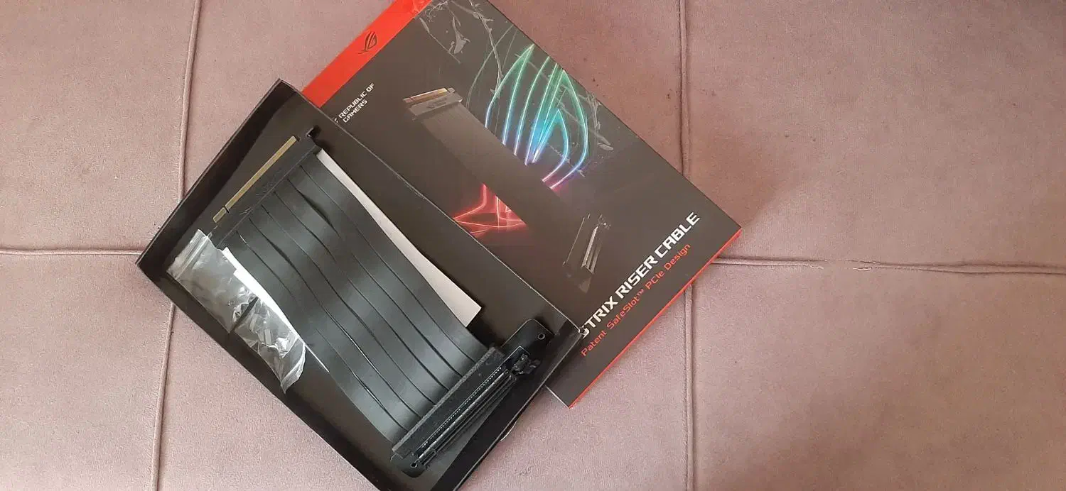 کابل رایزر کارت گرافیک ایسوس مدلROG PCI-Ex16 RS200|قطعات و لوازم جانبی رایانه|چهارباغ, |دیوار