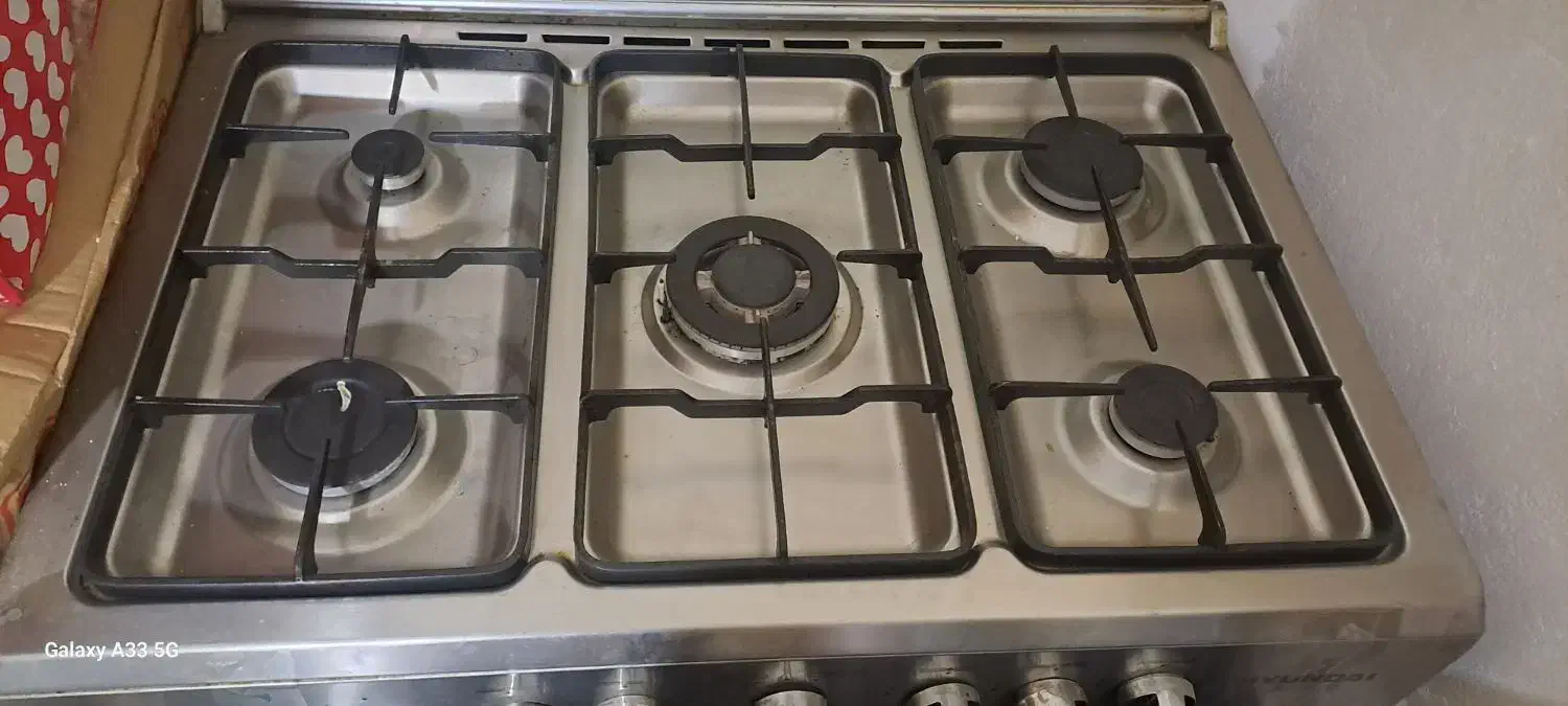 اجاق گاز فر دار ۵ شعله هیوندا|اجاق گاز و لوازم برقی پختوپز|تهران, نازیآباد|دیوار