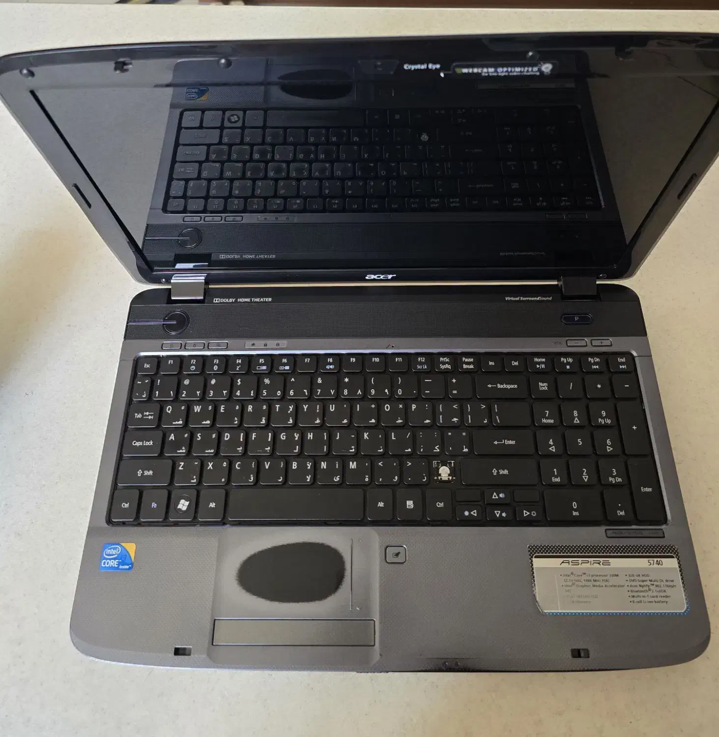 لپ تاپ acer  5740 کارکرده سالم..|رایانه همراه|تهران, هروی|دیوار