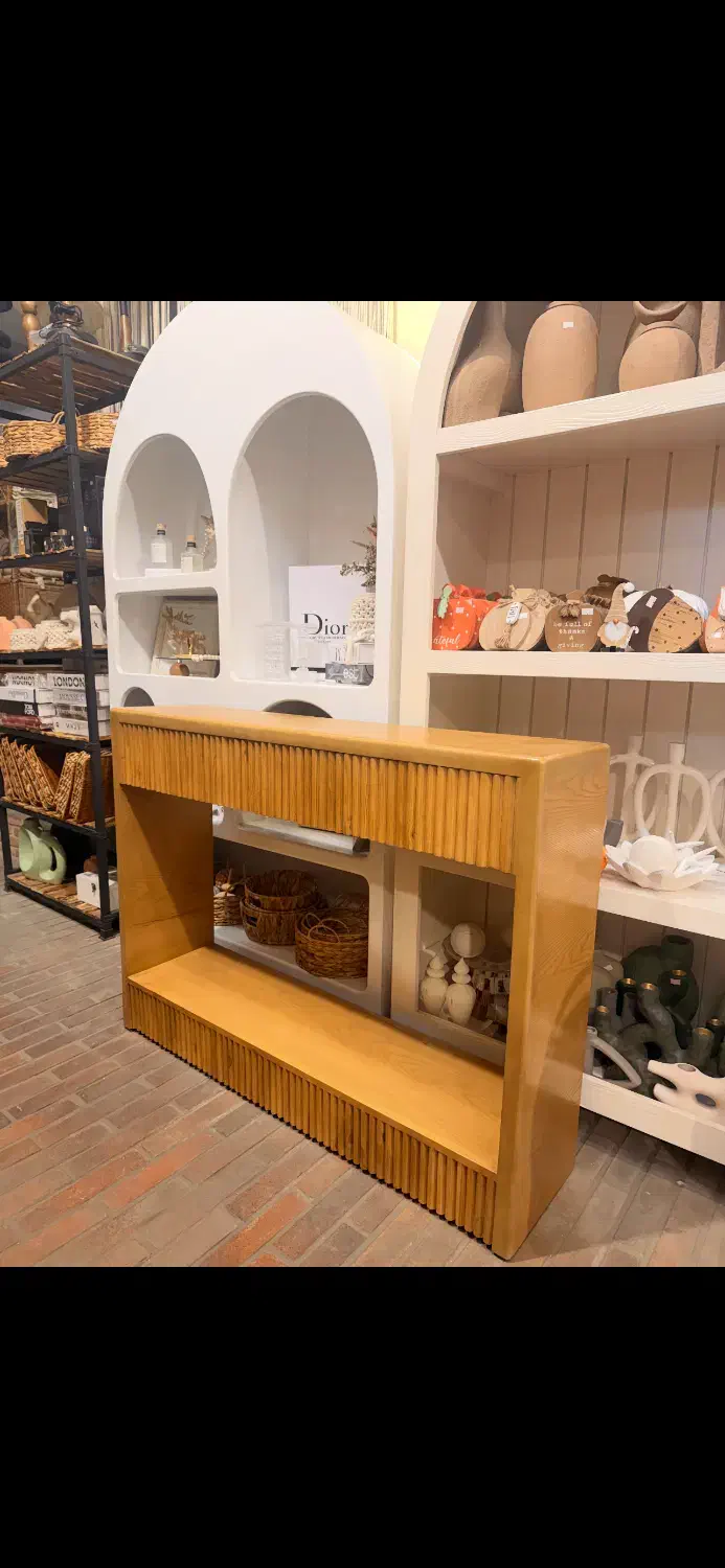 کنسول چوبی طرح نرده|بوفه، ویترین، کنسول|پیربازار, |دیوار