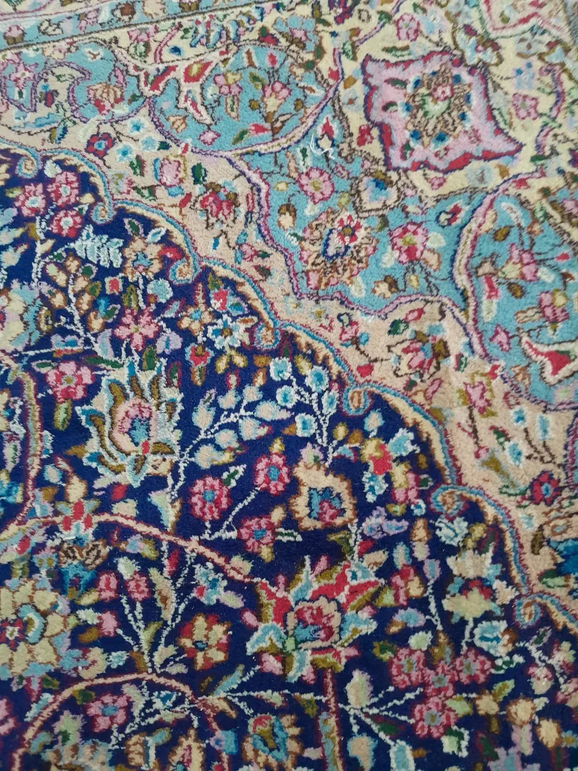 قالی12 متری دستباف کرمانی بدون عیب|فرش|سیرجان, |دیوار