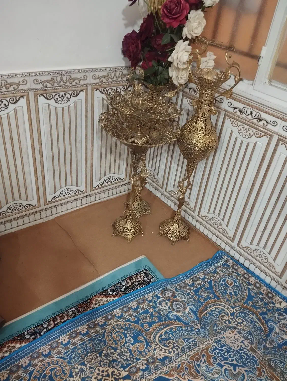 برنز میوه خوری و گلدان|صنایع دستی و سایر لوازم تزئینی|میانه, |دیوار