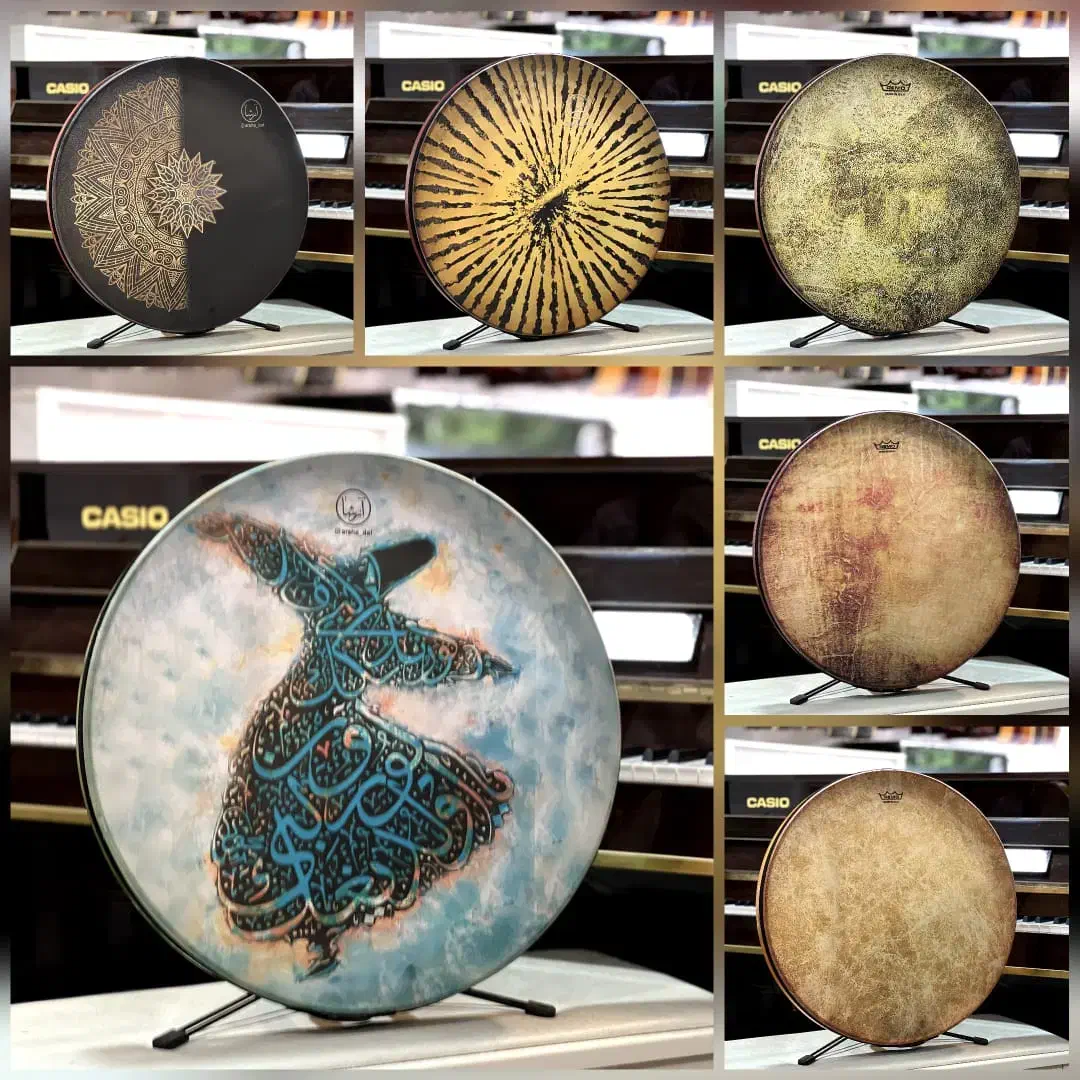 دف و دایره با مهرها و سایزهای مختلف|سازهای سنتی|لاهیجان, انقلاب|دیوار