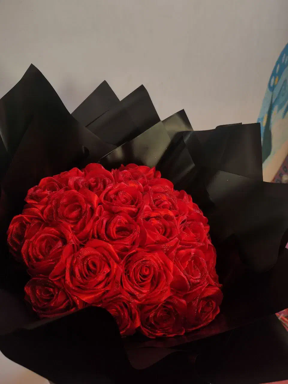 گل رز روبانی|گل مصنوعی|خرمدره, |دیوار