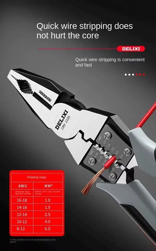 انبردست دلیکسی مدل CR-V 2105 سایز 9 اینچ Delixi|ابزارآلات|شیراز, ملاصدرا|دیوار