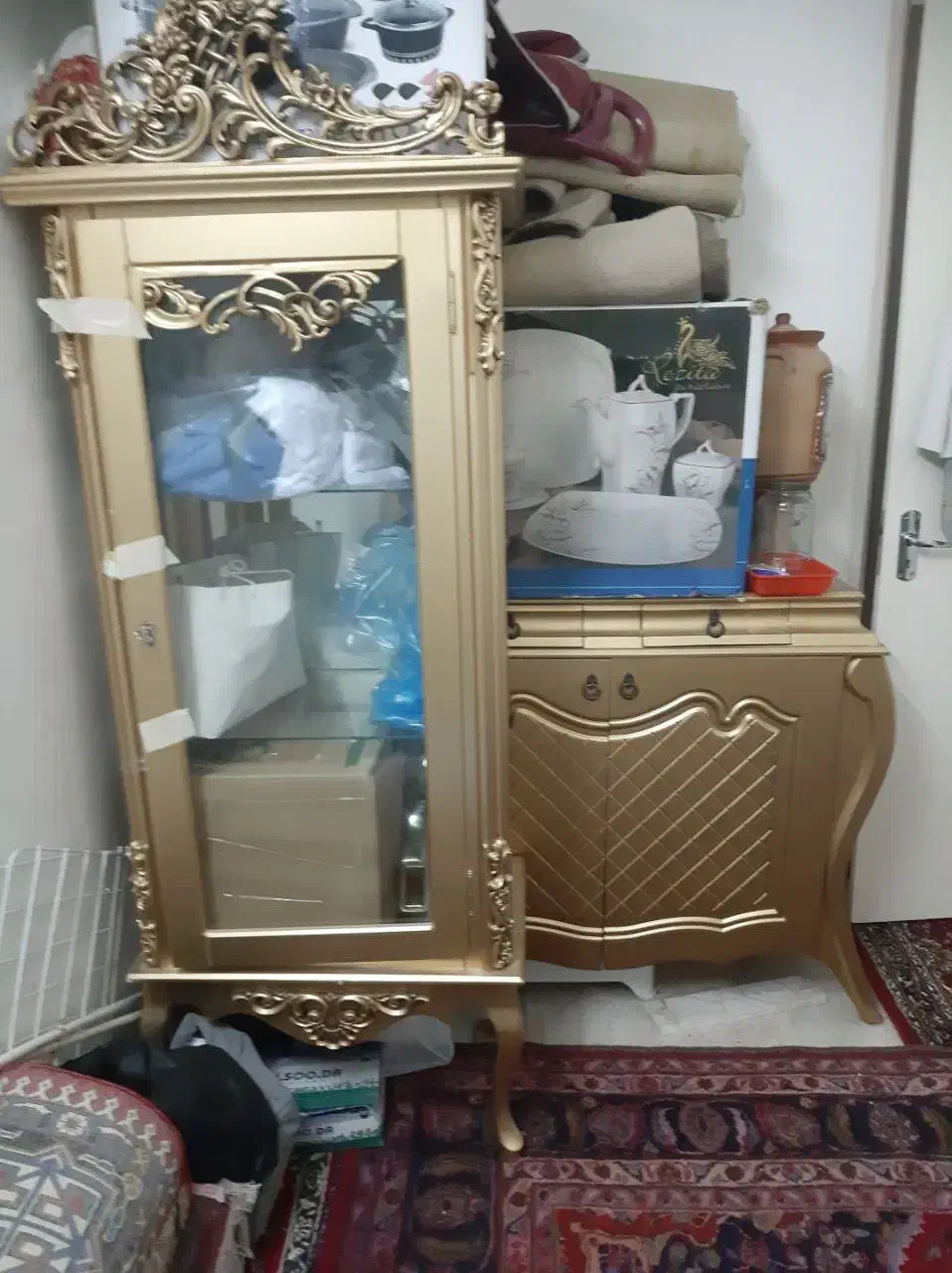 آینه کنسول و گنجه|بوفه، ویترین، کنسول|مشهد, کارمندان دوم|دیوار