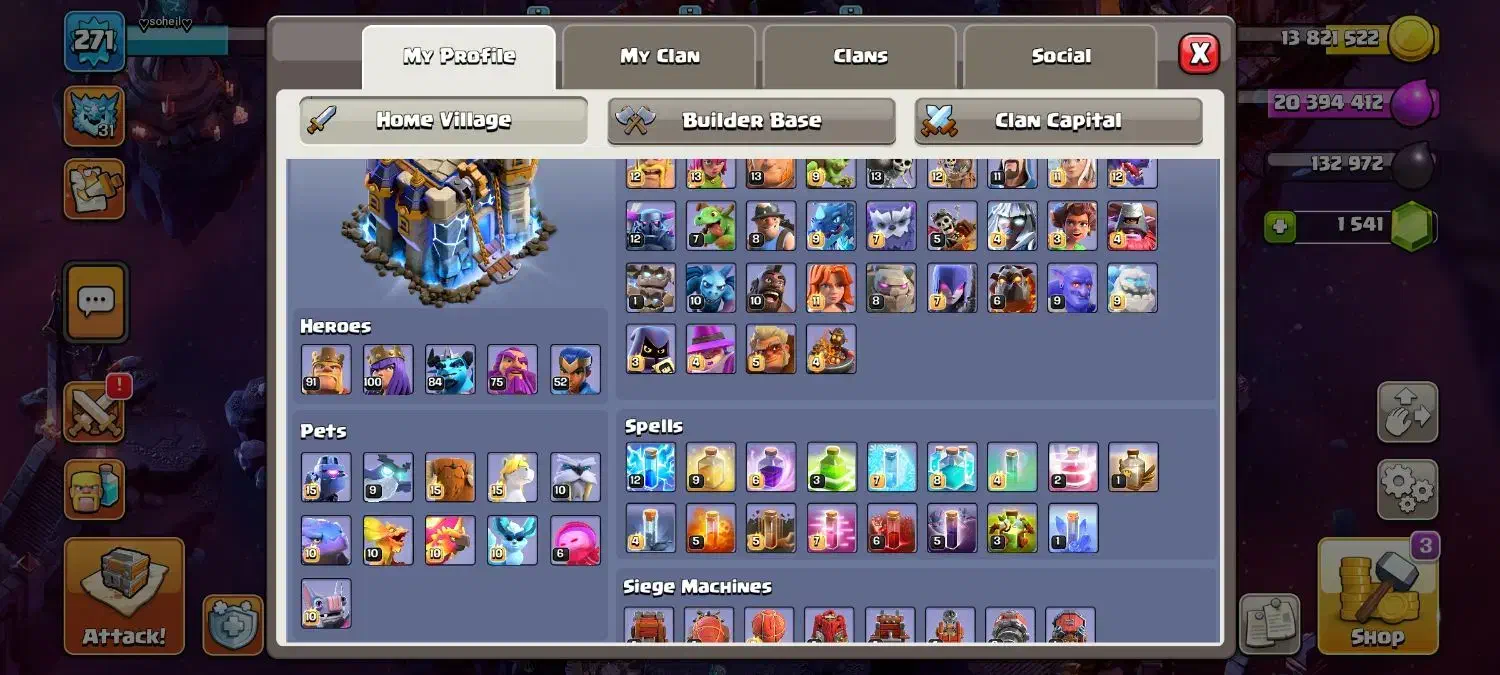 اکانت کلش آف کلنز|کنسول، بازی ویدئویی و آنلاین|تربت‌حیدریه, بالا ولایت|دیوار