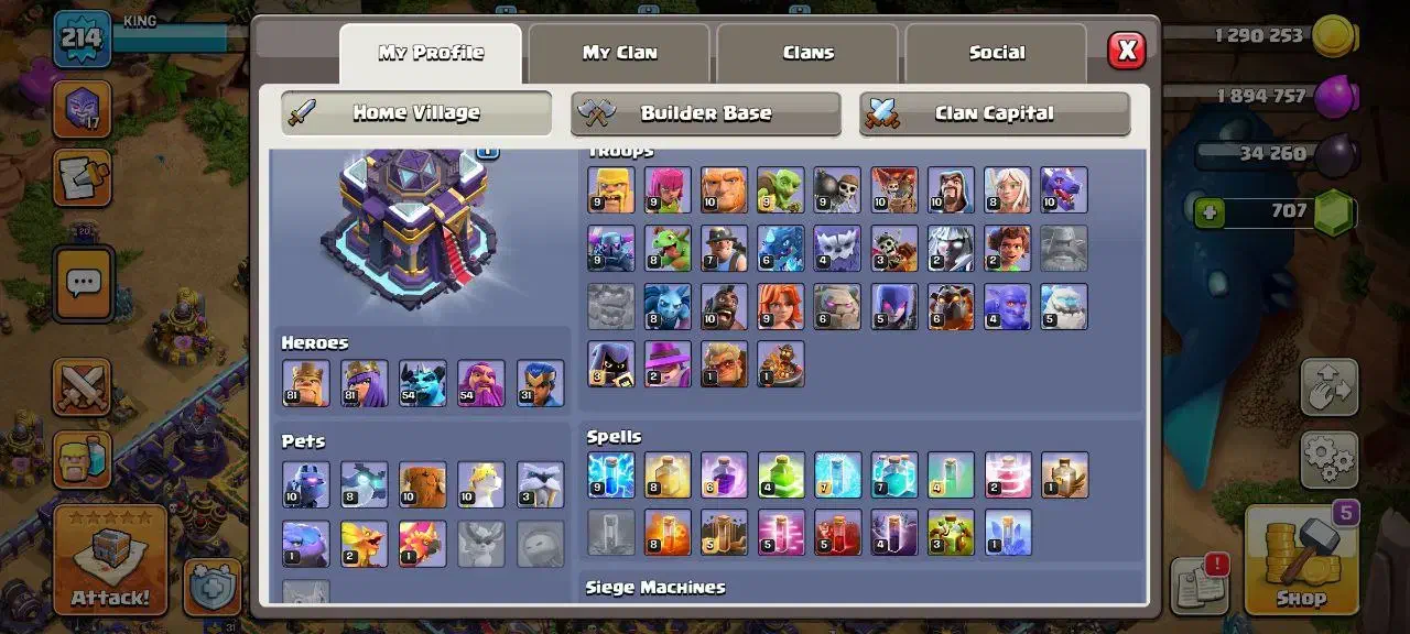 اکانت کلش آف کلنز|کنسول، بازی ویدئویی و آنلاین|قم, آذر (نکویی)|دیوار