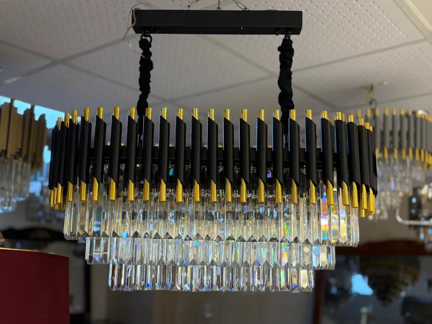 لاینر کد ۷۰ مشکی طلایی|لوستر و چراغ آویز|ارومیه, |دیوار